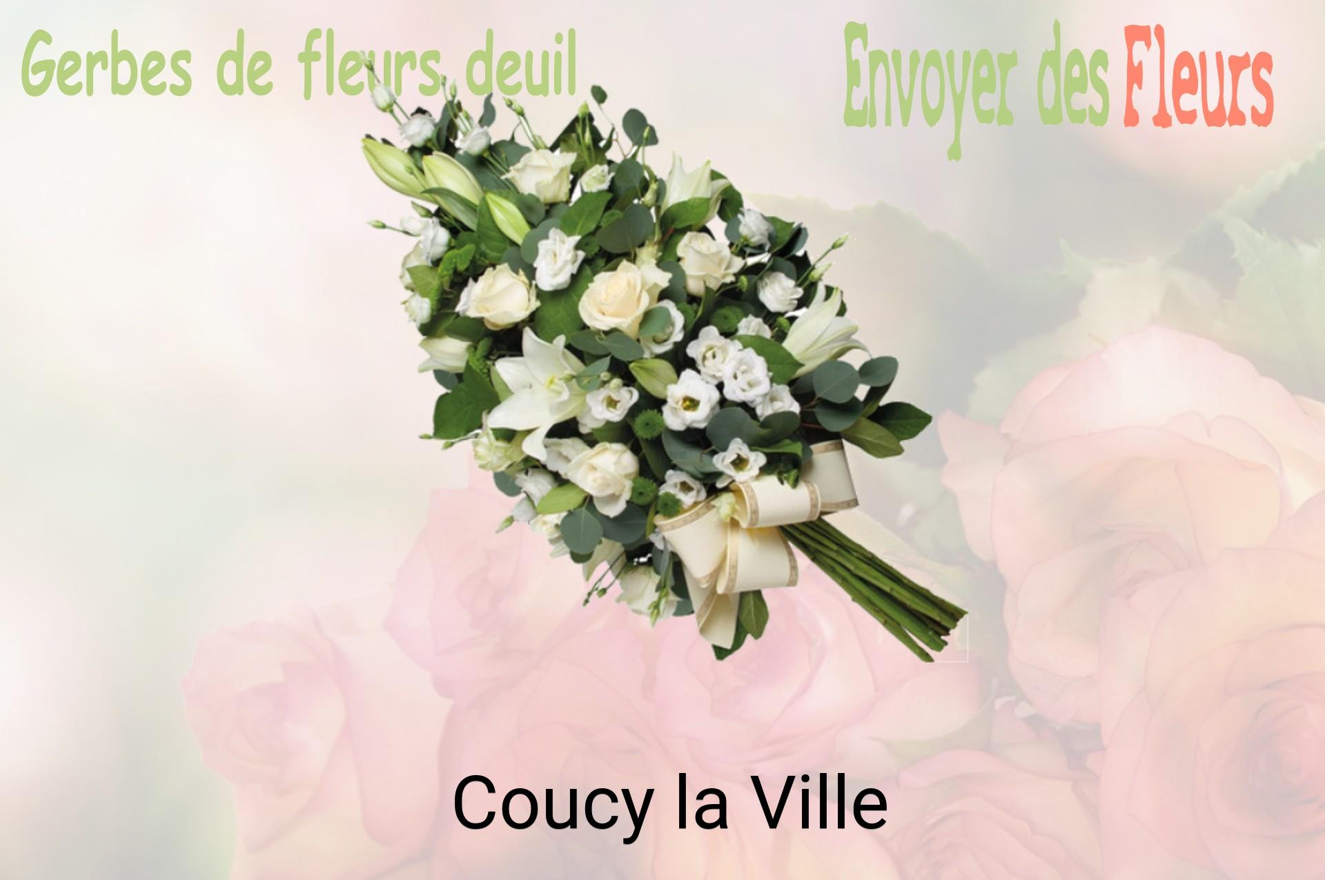 Gerbe de fleurs de deuil livrée à Coucy-la-Ville